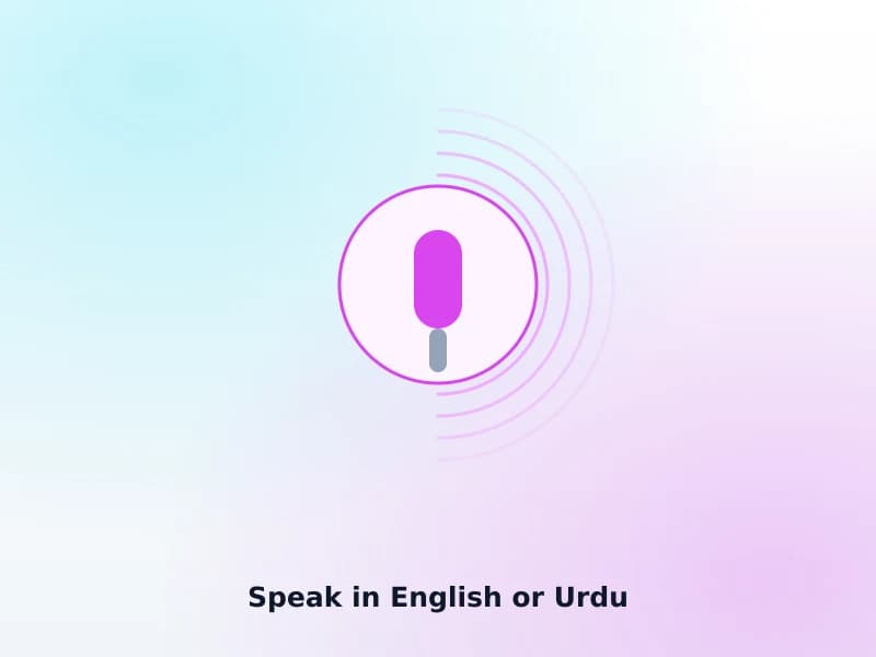 A voice-input microphone icon for the AI chat